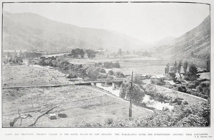 Along the beautiful Pelorus valley: in the South Island of New Zealand: the Wakamarina River and surrounding country, near Canvastown