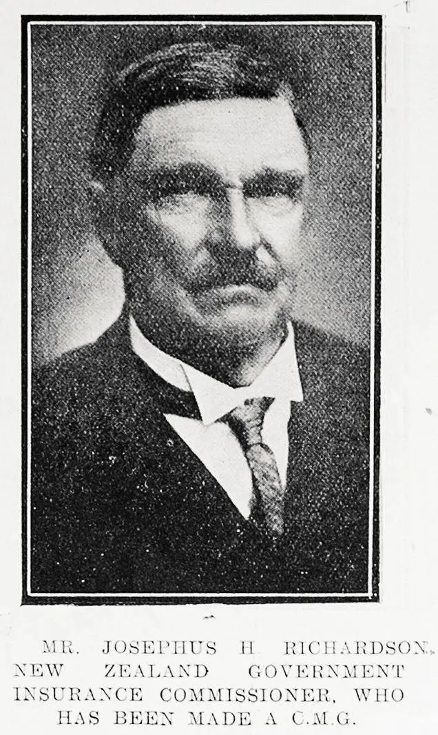 Mr. Josephus H. Richardson, New Zealand Government Insurance Commissioner, who has been made a C.M.G.