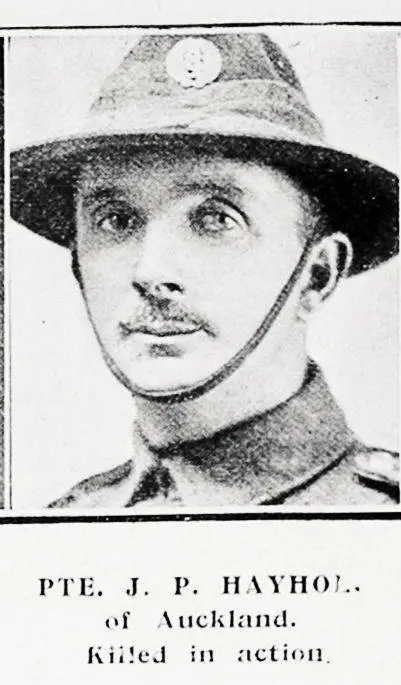 Pte. J. P. Hayhol, of Auckland, killed in action