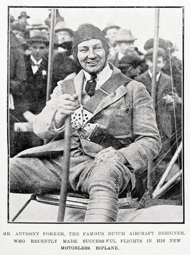 Mr. Anthony Fokker, the famous Dutch aircraft designer, who recently made successful flights in his new motorless biplane