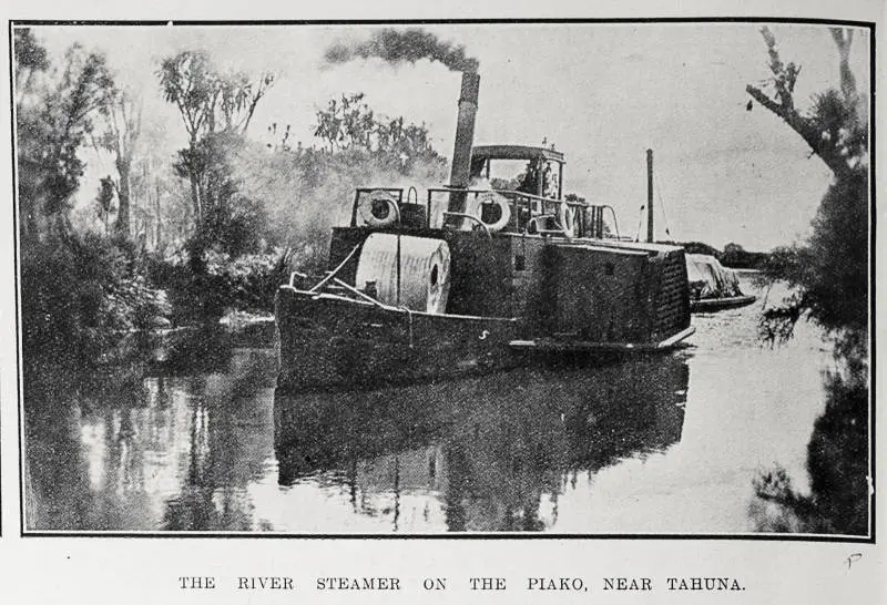 The river steamer on the Piako, near Tahuna