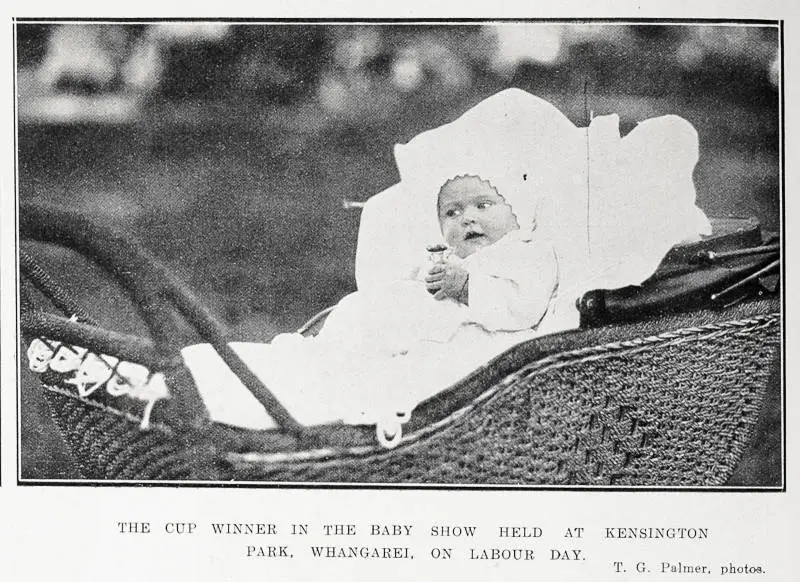 The cup winner in the baby show held at Kensington Park, Whangarei, on Labour Day