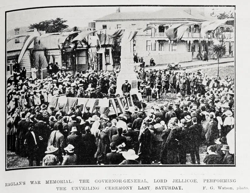 Raglan's war memorial