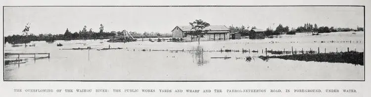 Floods in Ohinemuri district, North Island of New Zealand