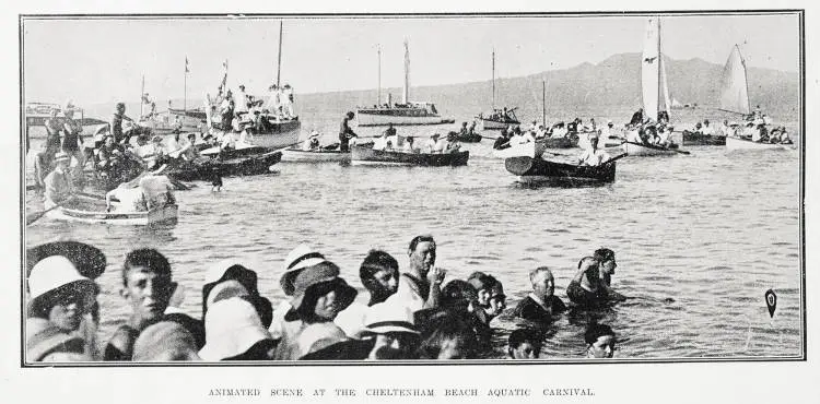 Animated scene at the Cheltenham Beach Aquatic Carnival