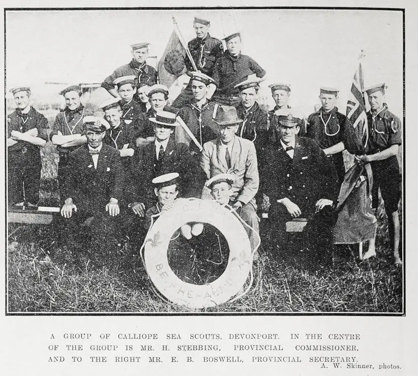 A group of Calliope sea scouts, Devonport