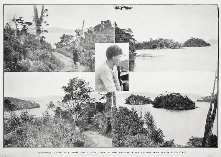 Picturesque glimpses of Paterson Inlet, Stewart Island, the most southern of New Zealand's three islands of coast line