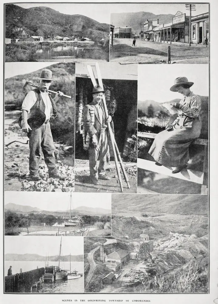 Scenes in the goldmining township of Coromandel