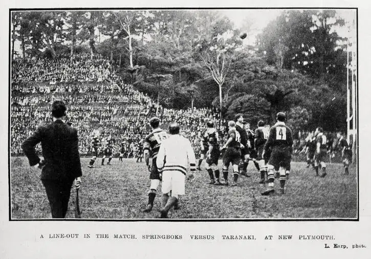 The Springboks versus Taranaki at Pukekura Park, New Plymouth