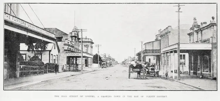 The main street of Opotiki, a growing town in the Bay of Plenty district