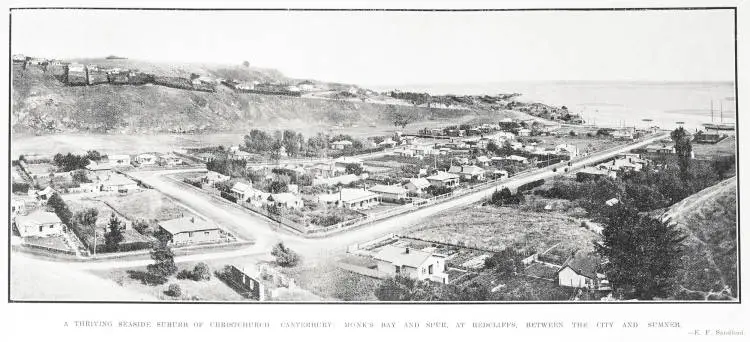 A Thriving Seaside Suburb of Christchurch Canterbury: Monk's Bay and Spur, At Redcliffs, Between The City and Summer
