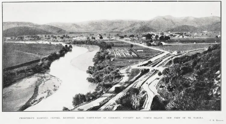 Prosperous Dairying Centre Eighteen Miles North-West of Gisborne Poverty Bay, North Island: New View of Te Karaka