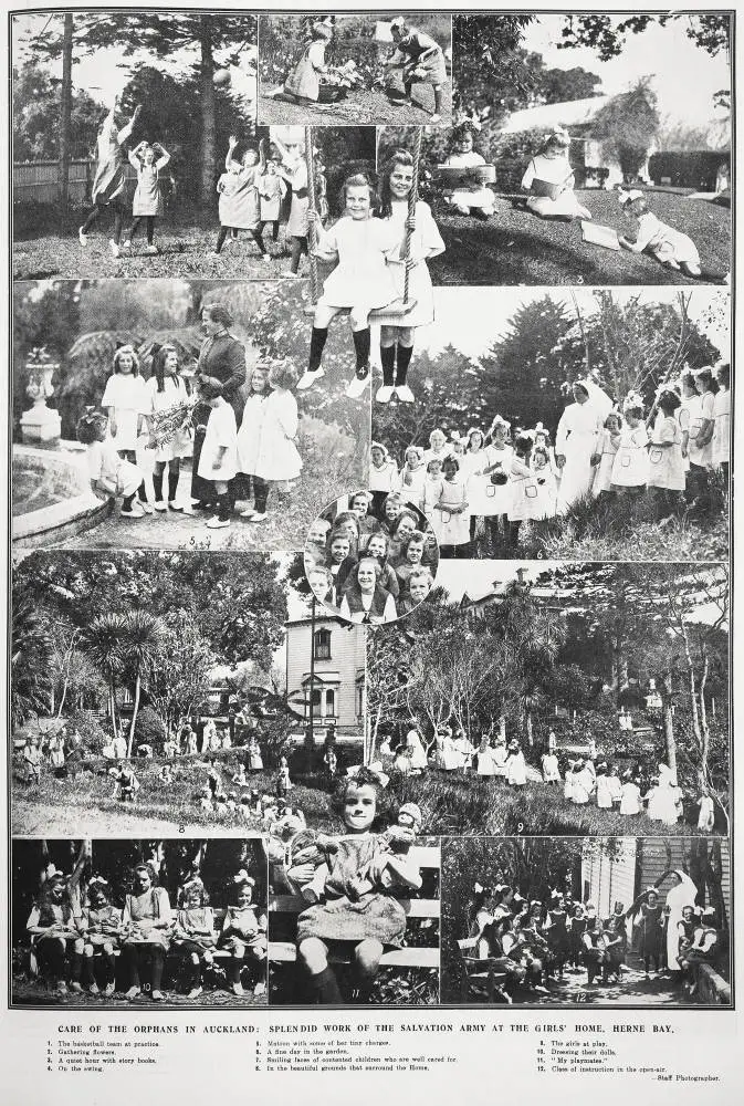 Care of orphans in Auckland: splendid work of the Salvation Army at the girls' home, Herne Bay