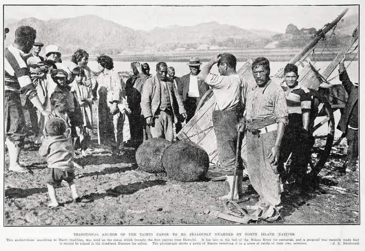 Traditional anchor of the Tainui Canoe to be jealously guarded by North Island Natives