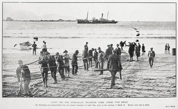 Laying The New Inter -Island Telephone Cable Across Cook Strait