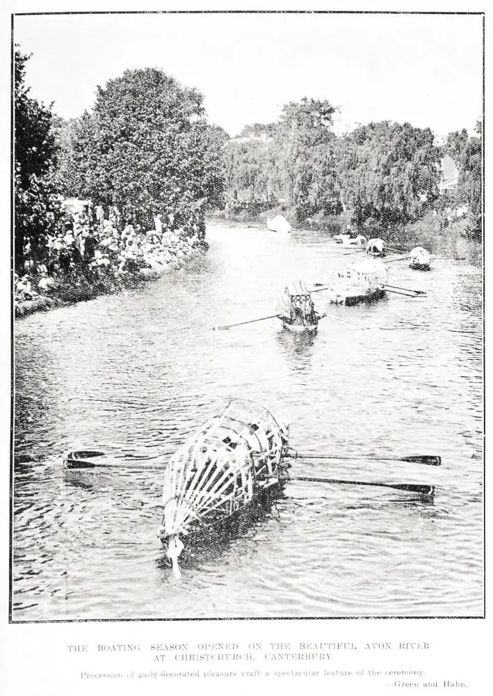 The Boating Season Opened on the Beautiful Avon River At Christchurch, Canterbury