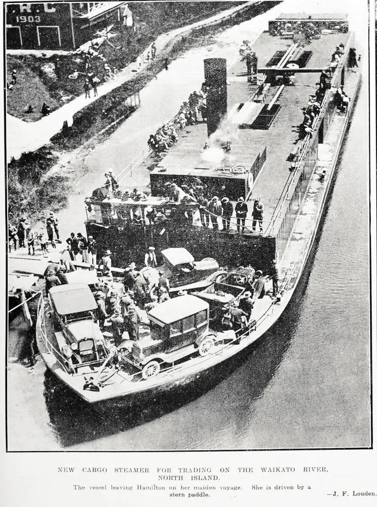 New Cargo Steamer For Trading on the Waikato River, North Island