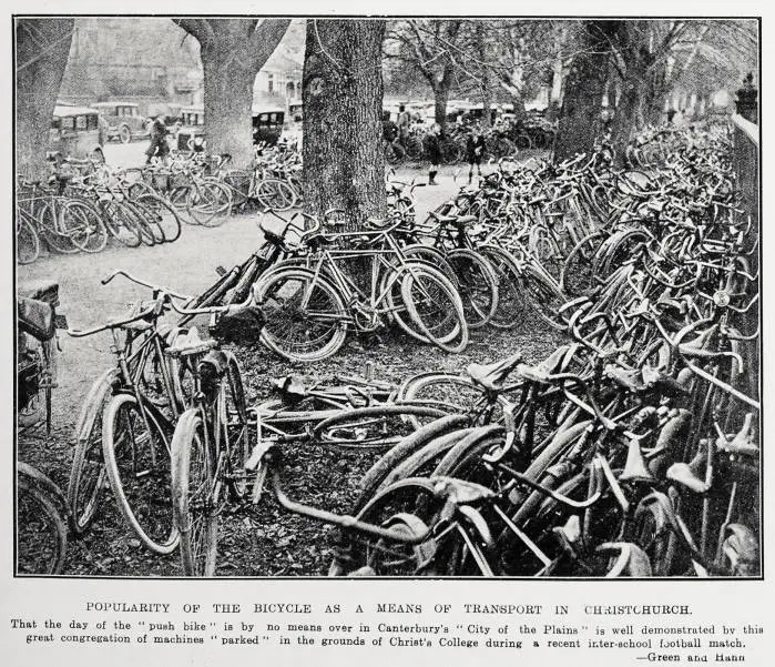 Popularity of the bicycle as a means of transport in Christchurch