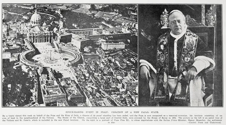 Epoch-making event in Italy: creation of a new Papal State