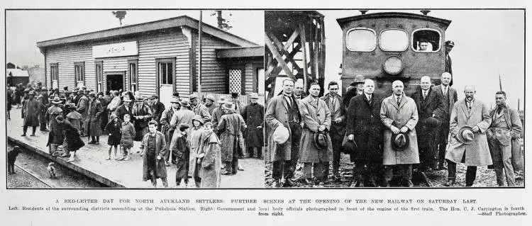 A Red-Letter Day For North Auckland Settlers: Further Scenes at the Opening of the New Railway On Saturday Last