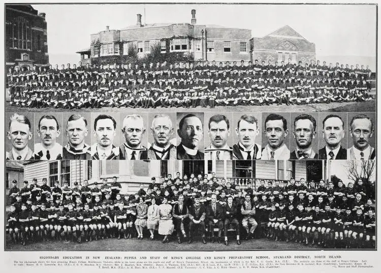 Pupils And Staff Of King's College And King's Preparatory School, Auckland District, North Island