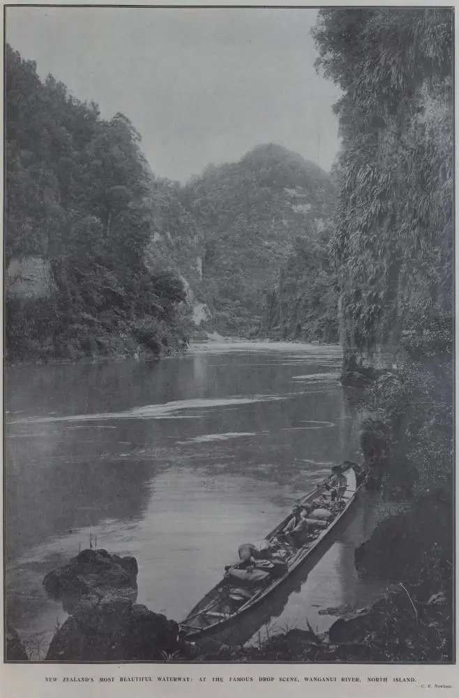 New Zealand's most beautiful waterway: at the famous drop scene, Wanganui River, North Island