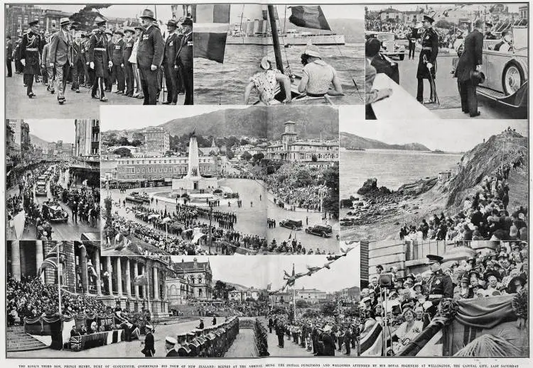 The King's third son, Prince Henry, Duke of Gloucester, commences his tour of New Zealand