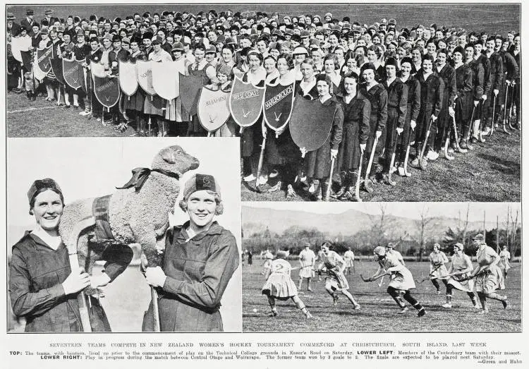 Seventeen Teams Compete In New Zealand Women's Hockey Tournament Commenced At Christchurch, South Island, Last Week