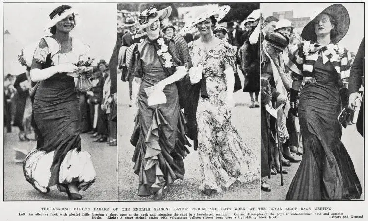 The Leading Fashion Parade of the English Season: Latest Frocks And Hats Worn at the Royal Ascot Race Meeting