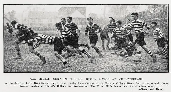 Old rivals meet in college rugby match at Christchurch