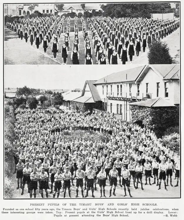 Present pupils of the Timaru Boys' and Girls' High Schools