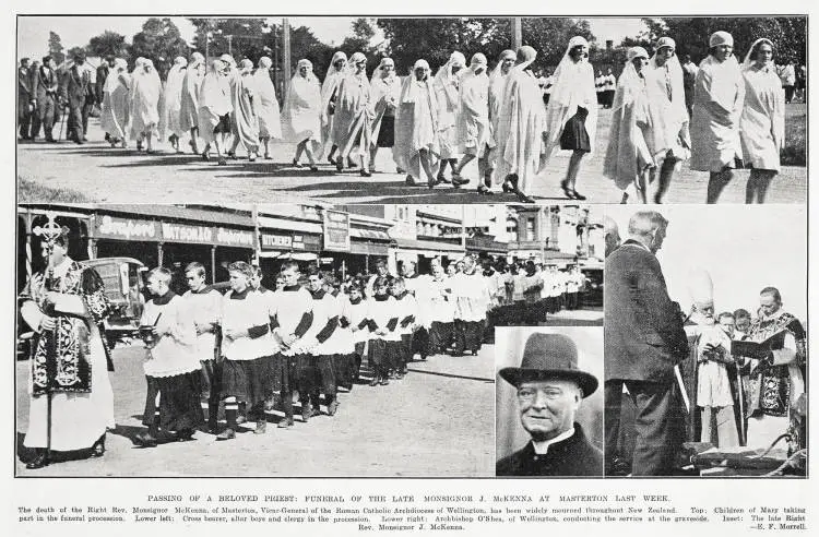Passing of a beloved priest: funeral of the Late Monsignor J. McKenna at Masterton last week