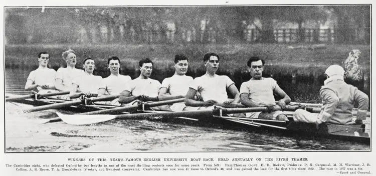 Winners of this year's famous English University Boat Race, held annually on the river Thames