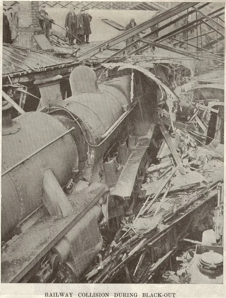 Railway collision during black-out
