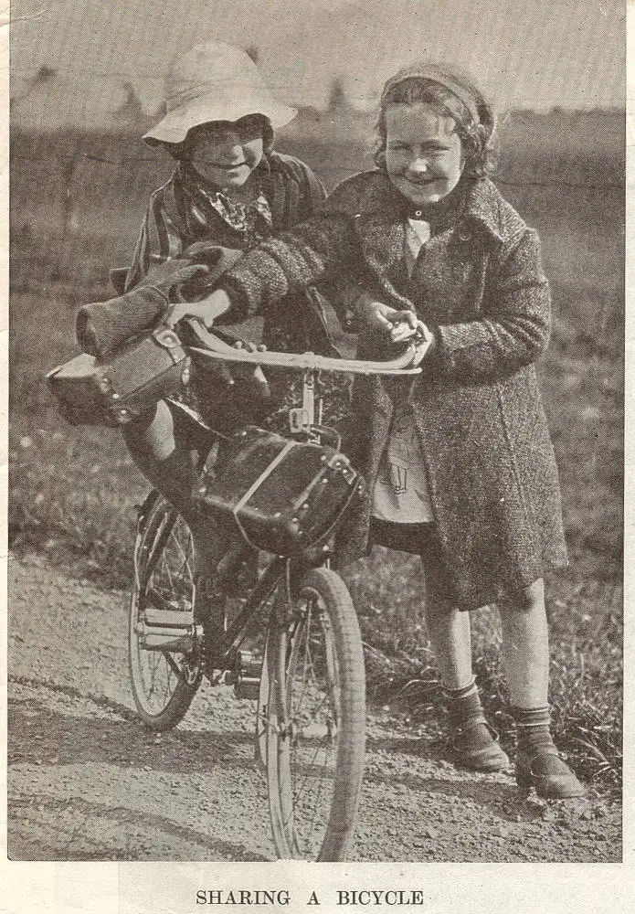 Sharing a bicycle