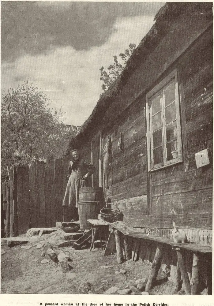 A peasant woman at the door of her home in the Polish Corridor