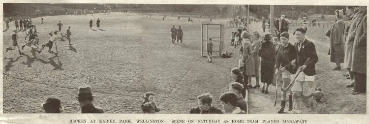 Hockey at Karori Park, Wellington: scene on Saturday as home team played Manawatu