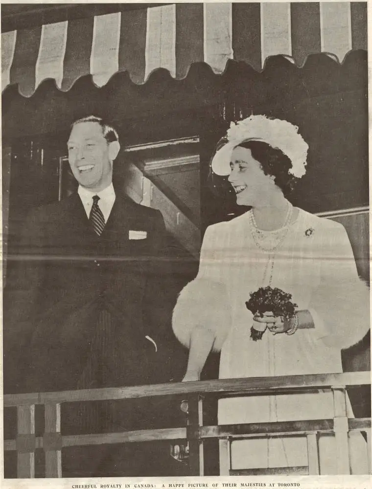 Cheerful royalty in Canada: a happy picture of Their majesties at Toronto