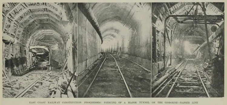 East Coast railway construction progresses: piercing of a major tunnel on the Gisborne - Napier line