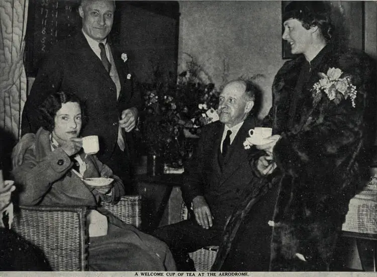 A welcome cup of tea at the aerodrome