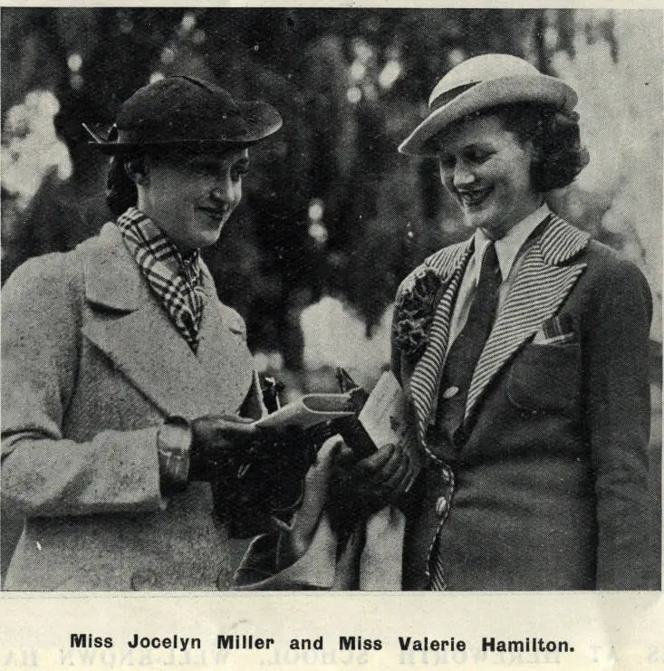 Miss Jocelyn Miller and Miss Valerie Hamilton