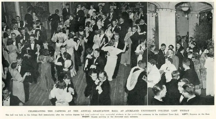 Celebrating the capping at the annual graduation ball at Auckland University College last Friday