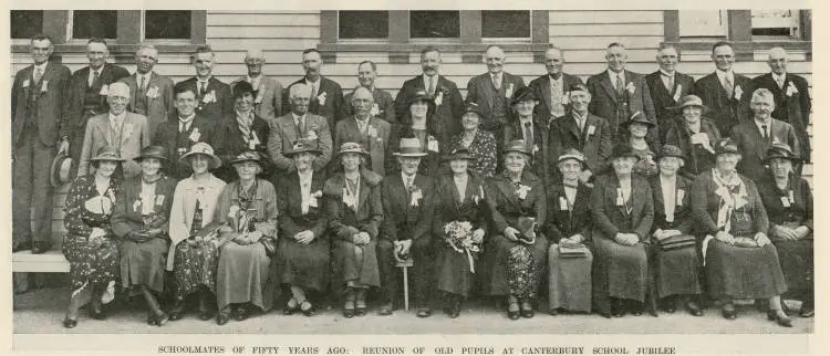 Schoolmates of fifty years ago: reunion of old pupils at Canterbury school jubilee