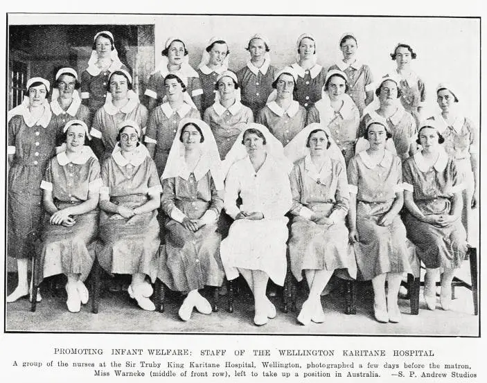 Promoting infant welfare: staff of the Wellington Karitane Hospital
