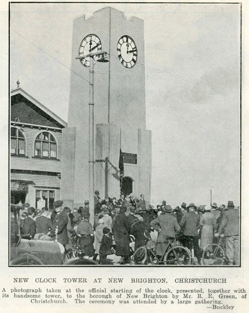 New clock tower at New Brighton, Christchurch