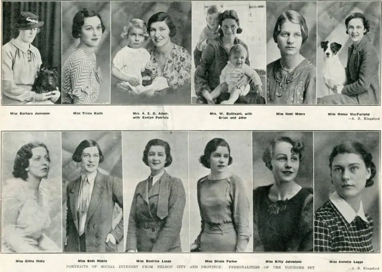Portraits of social interest from Nelson city and province: personalities of the younger set