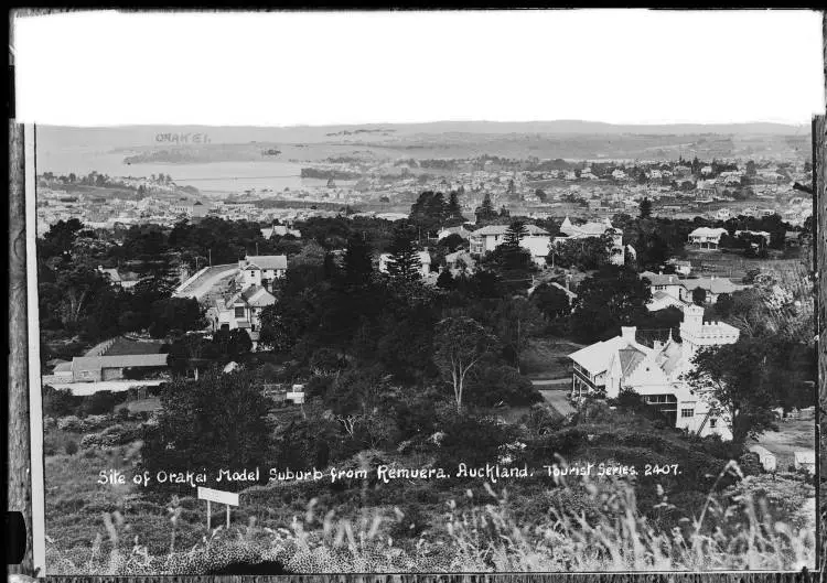 Site of Orakei Model Suburb from Remuera, Auckland