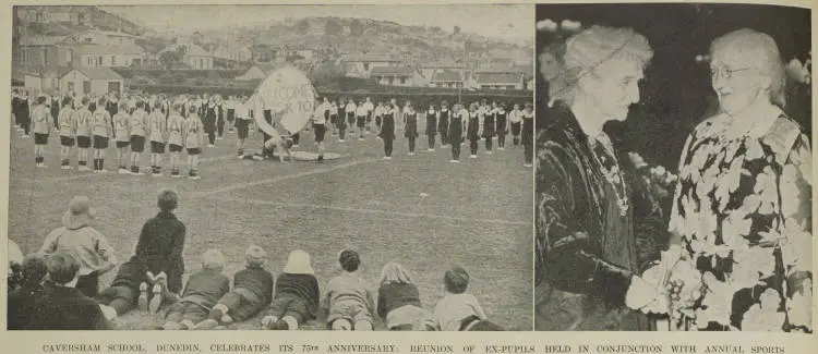 Caversham School, Dunedin, celebrates its 75th anniversary: reunion of ex-pupils held in conjunction with annual sports