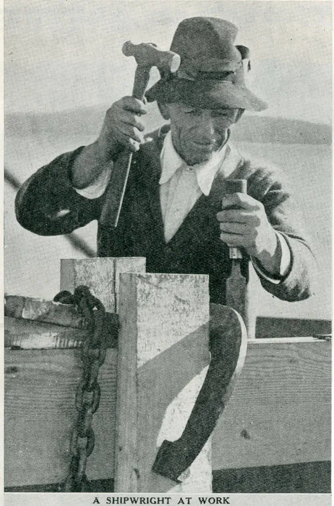 Busy boat-builders: a pictorial series illustrating activity in shipyards on the harbour front ay Auckland