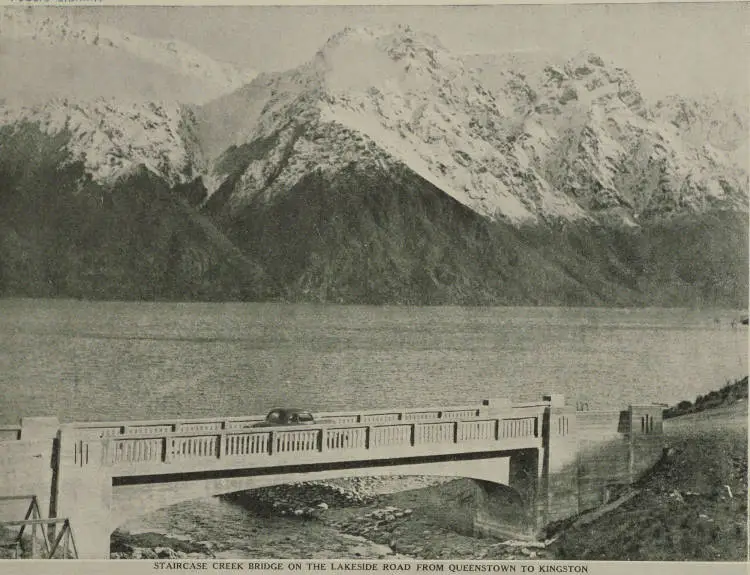 Staircase Creek bridge on the lakeside road from Queenstown to Kingston